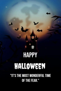 Happy Halloween poster design template