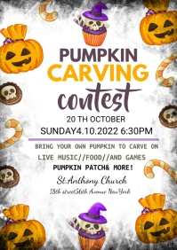 happy halloween poster A4 template