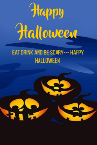 Happy Halloween poster design template Plakat