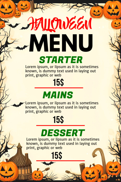 Happy Halloween  Poster Cartaz template