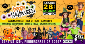 Naranja Happy Halloween Facebook Gedeelde Prent Template