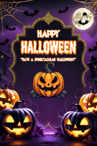 Happy Halloween Poster Template 2025 Póster