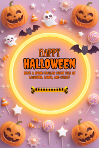 Happy Halloween Poster Template 2025.