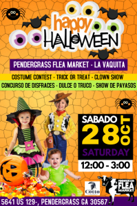 Orange Happy Halloween Plakat Template