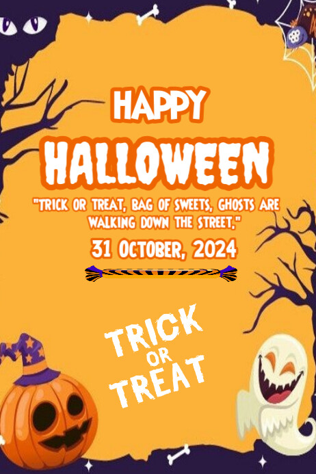 Happy Halloween poster template | PosterMyWall