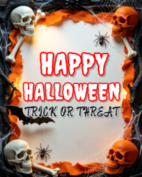 Grey Halloween Instagram Portrait Template