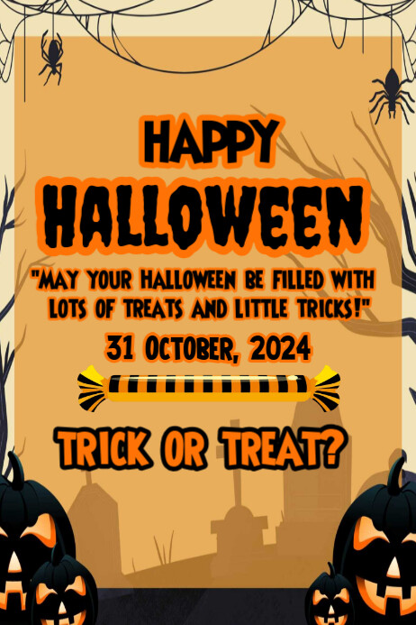 Happy Halloween poster template | PosterMyWall