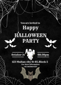 Happy Halloween sale A6 template