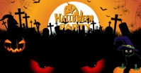 happy Halloween social mdeia post ภาพที่แชร์บน Facebook template