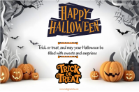 Happy Halloween template 2025 Etykieta