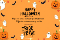 Happy Halloween template 2025 Etykieta