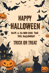 Happy Halloween template 2025 Póster