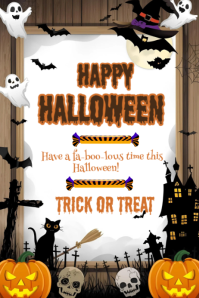 Happy Halloween template 2025 Affiche