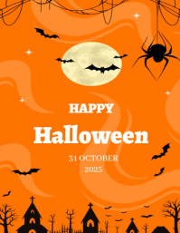 Happy Halloween template 2025 Ulotka (US Letter)