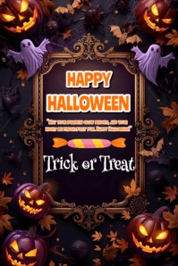 Happy Halloween template 2025 Affiche