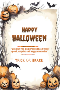 Happy Halloween template 2025 Poster