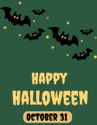 Happy Halloween template 2025 Рекламная листовка (US Letter)