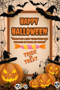 Happy Halloween template 2025 โปสเตอร์