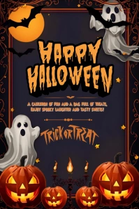 Happy Halloween template 2025 Plakkaat