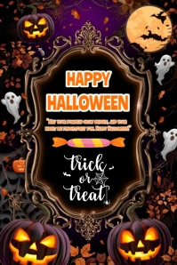 Happy Halloween template 2025 Affiche