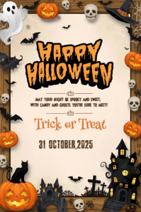Happy Halloween template 2025 Poster