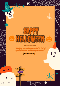 Happy Halloween template 2025 A5