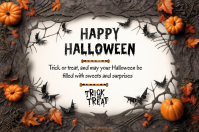 Happy Halloween template 2025 Etykieta