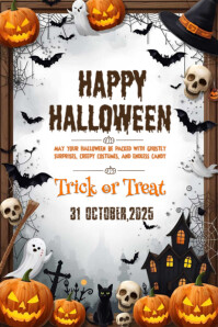 Happy Halloween template 2025 Poster