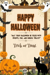 Happy Halloween template 2025 Póster