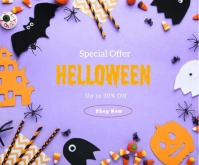 Happy Halloween template 2025 Retângulo médio