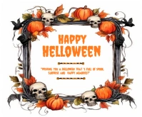 Happy Halloween template 2025 Rettangolo medio