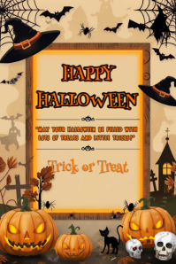 Happy Halloween template 2025 Plakat