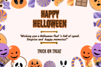 Happy Halloween template 2025 Etiqueta