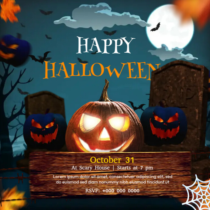 Happy Halloween Template | PosterMyWall