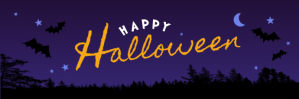 happy halloween twitter header image template