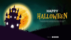 黑色 Halloween Celebration Digital Display Template
