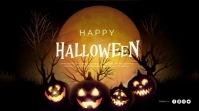 Happy Halloween Video Greeting Banner Digital Display (16:9) template