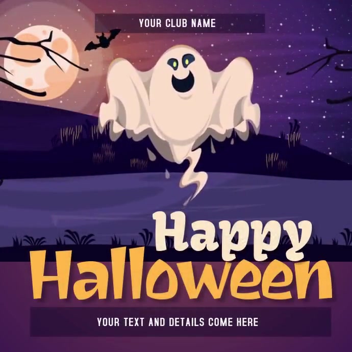 Happy Halloween Video Greeting Card Publicação no Instagram template