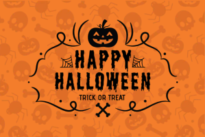 Orange Happy halloween wallpaper design 标签 Template