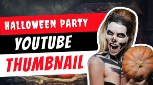 Happy Halloween YouTube Thumbnail Maker free template