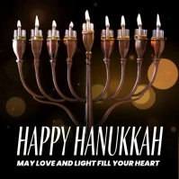 Happy Hanukkah Celebration Pos Instagram template