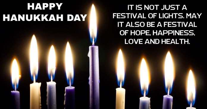 HAPPY HANUKKAH DAY TEMPLATE Facebook Gedeelde Prent