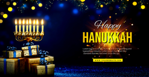 HAPPY HANUKKAH Facebook Shared Image template