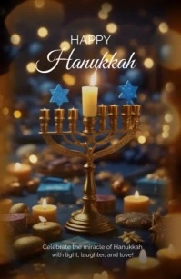 happy Hanukkah 小报 template