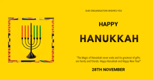 Happy hanukkah flyer Facebook Shared Image template