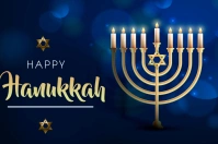 Happy Hanukkah flyer Poster template