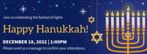 Happy Hanukkah greeting banner Facebook-coverfoto template