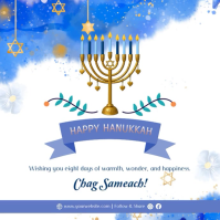 Happy Hanukkah Greetings Instagram Post Template