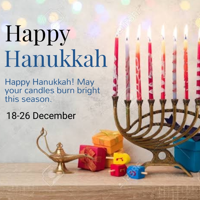 Happy Hanukkah Instagram Post. Template | PosterMyWall