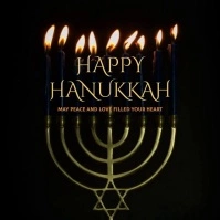 Happy Hanukkah Template Instagram Post